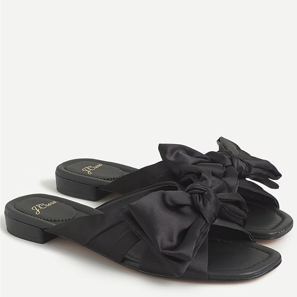 NWT JCrew Abbie bow sandals in satin - Picture 5 of 5